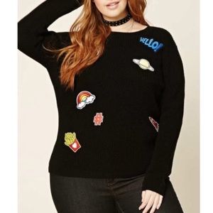 ⚡️Forever 21 patches knitted sweater Size Small⚡️